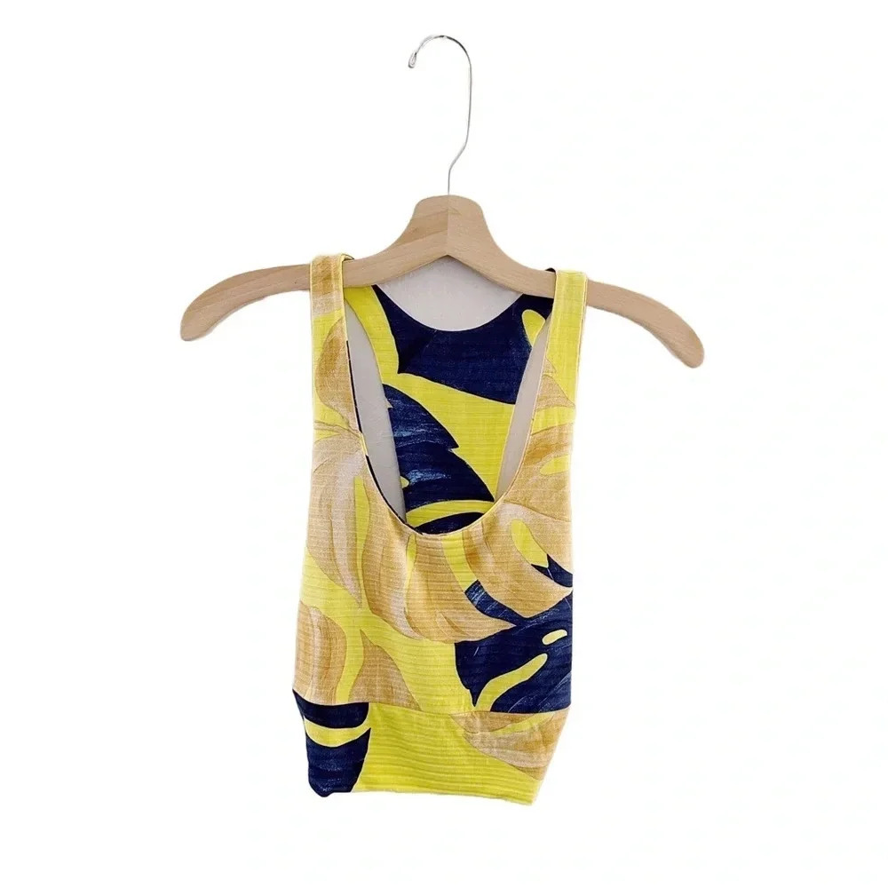 FARM Rio Yellow and Blue Tank Top